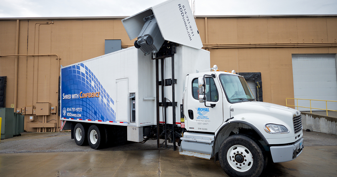 Royal Document Destruction Shredding Truck