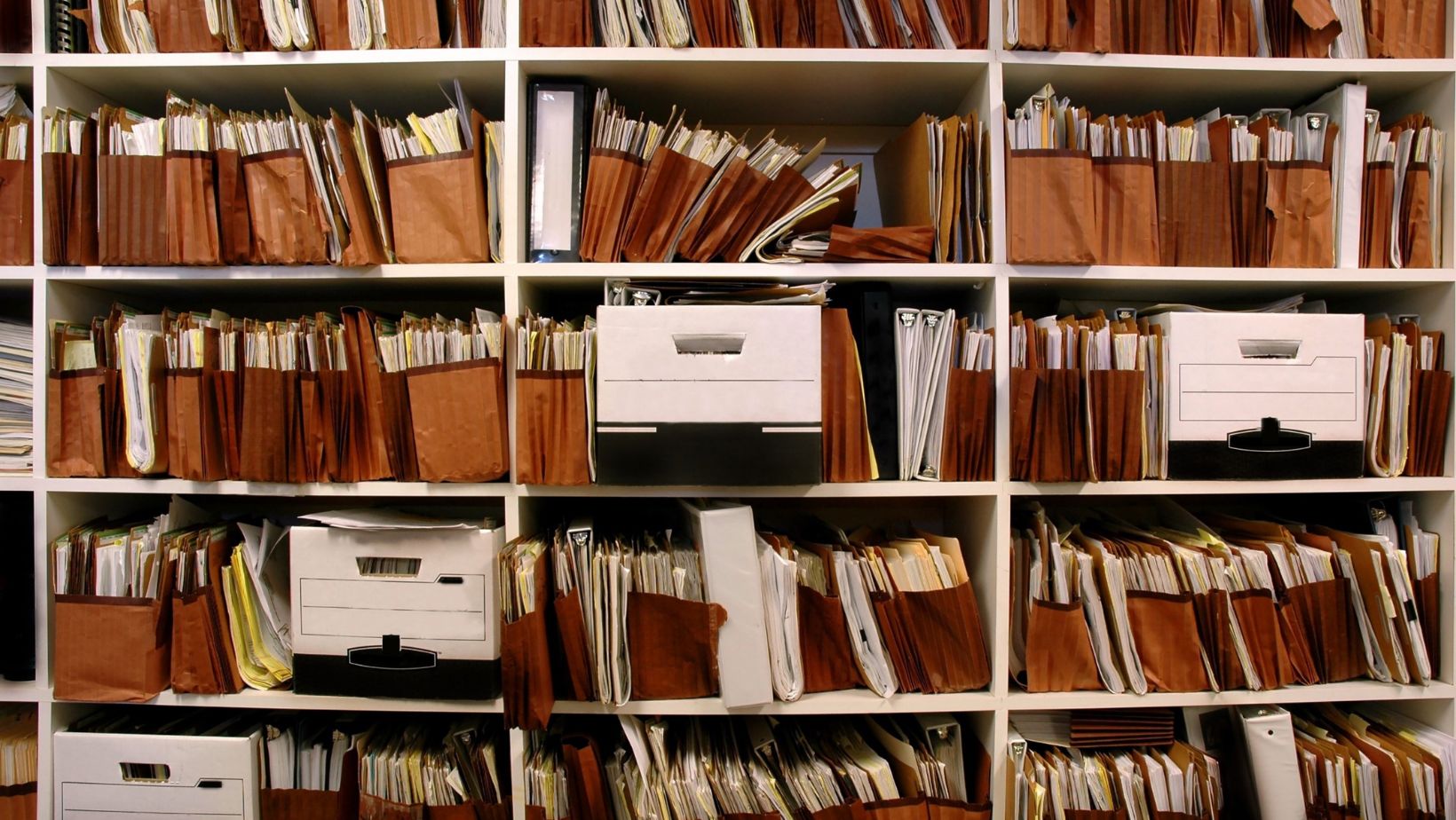 File cabinet full of files