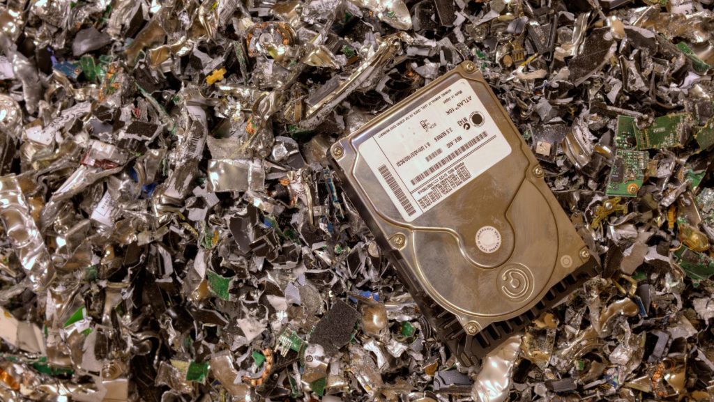shredded hard drives