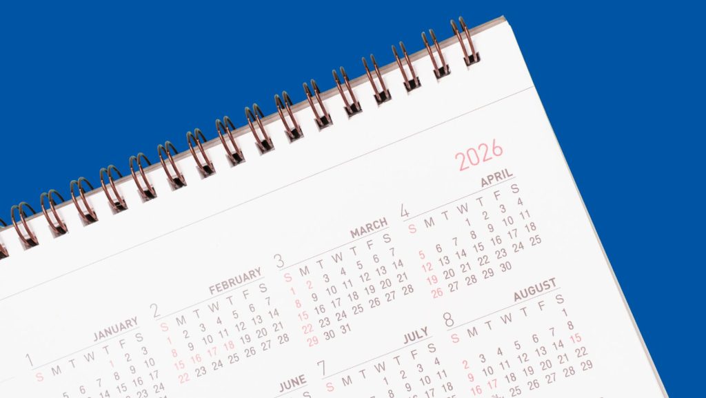 a calendar for 2026