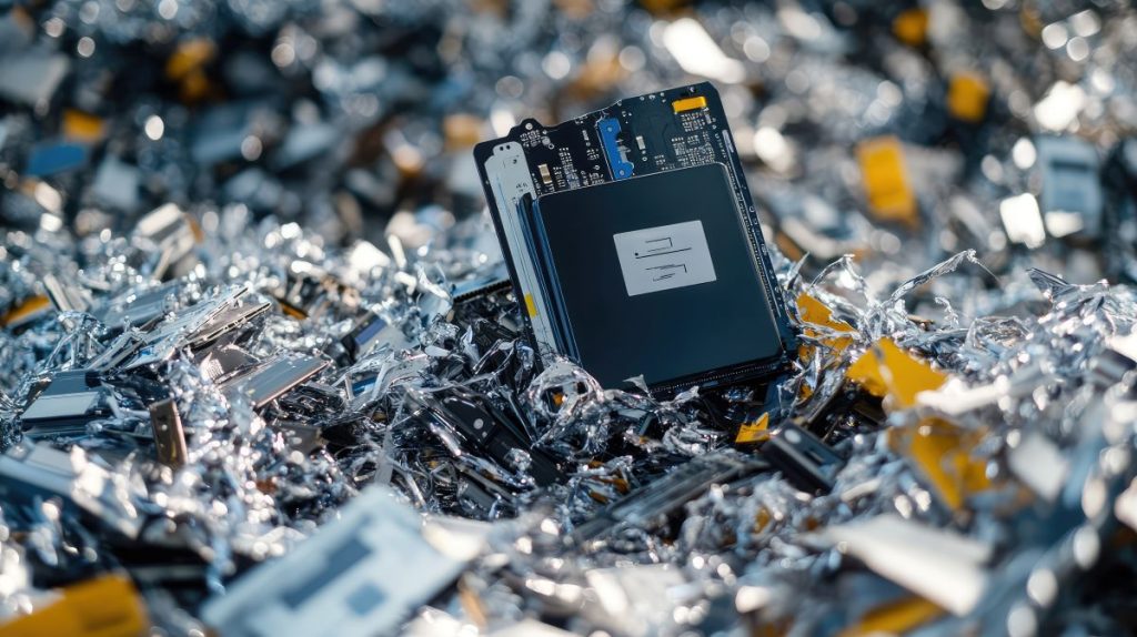 a shredded hard drive